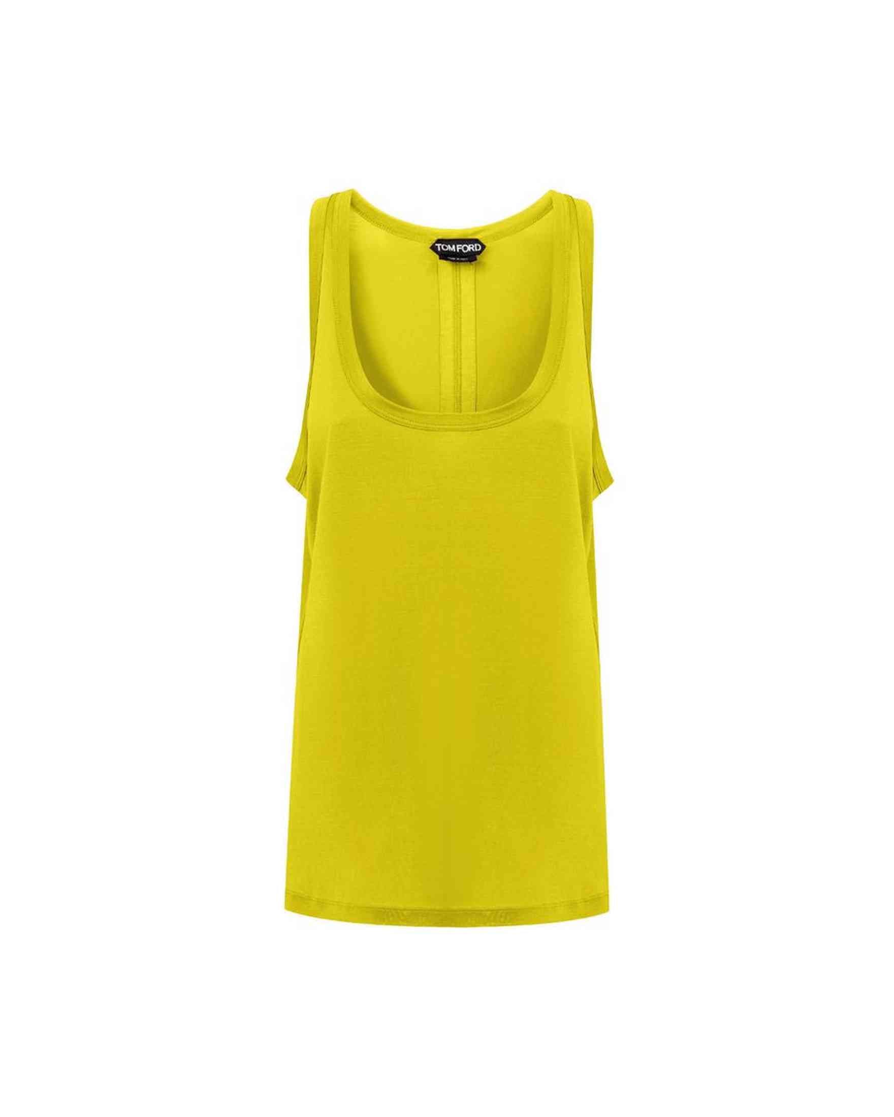 Tom Ford Yellow Silk Tank Top Glam Steals