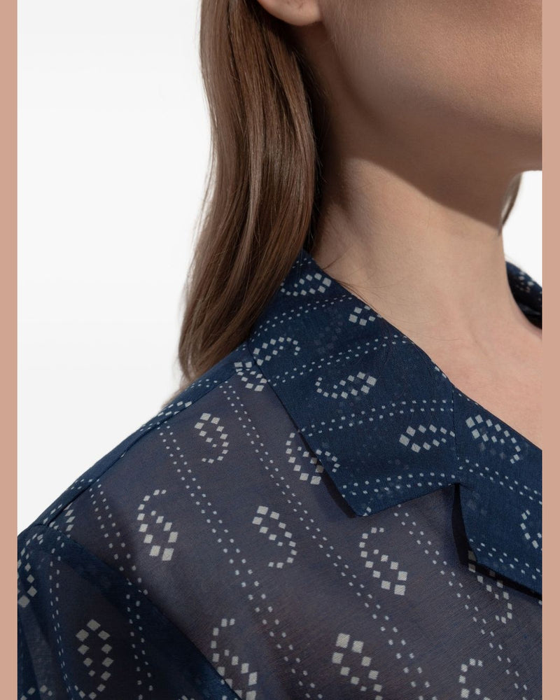 Tory Burch Blue Shirt Glam Steals