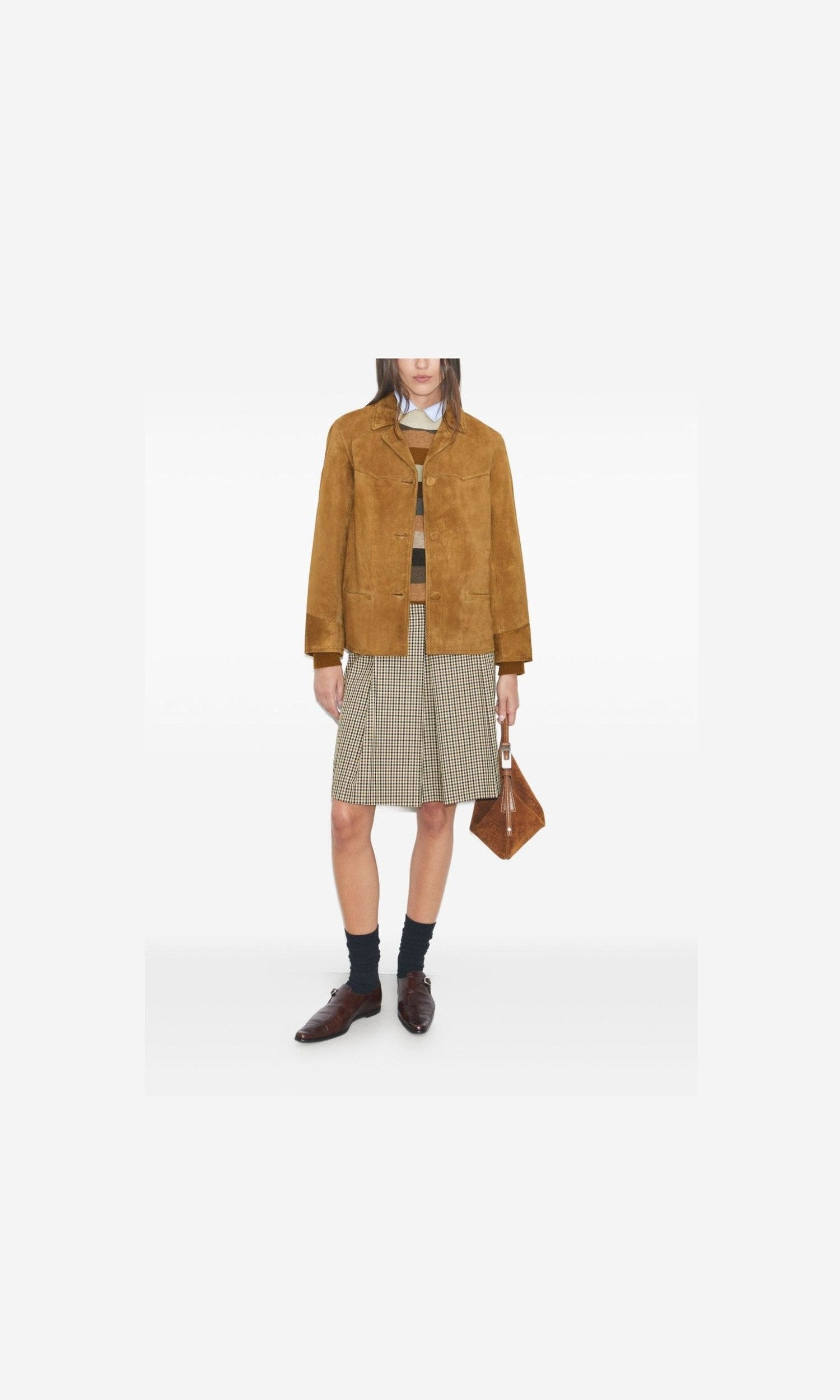 Tory Burch Brown Leather Jacket Glam Steals