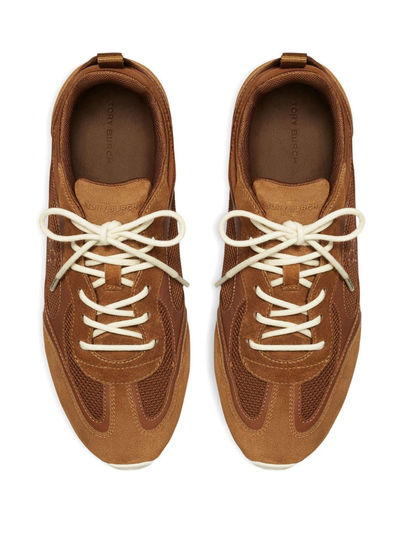 Tory Burch Brown Leather Sneakers Glam Steals