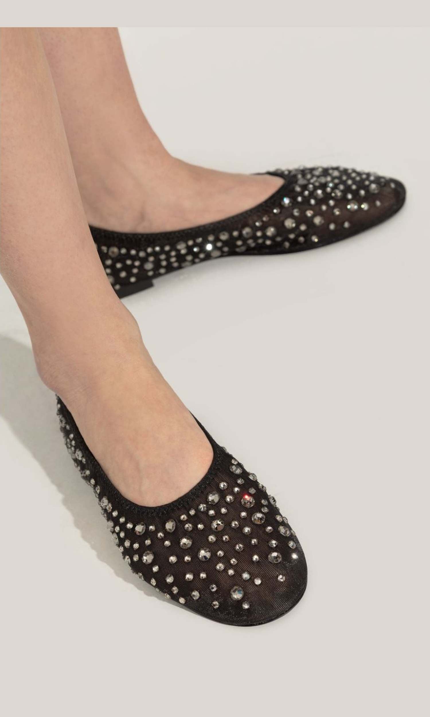 Tory Burch Crystal Embellished Ballerina Shoes Glam Steals