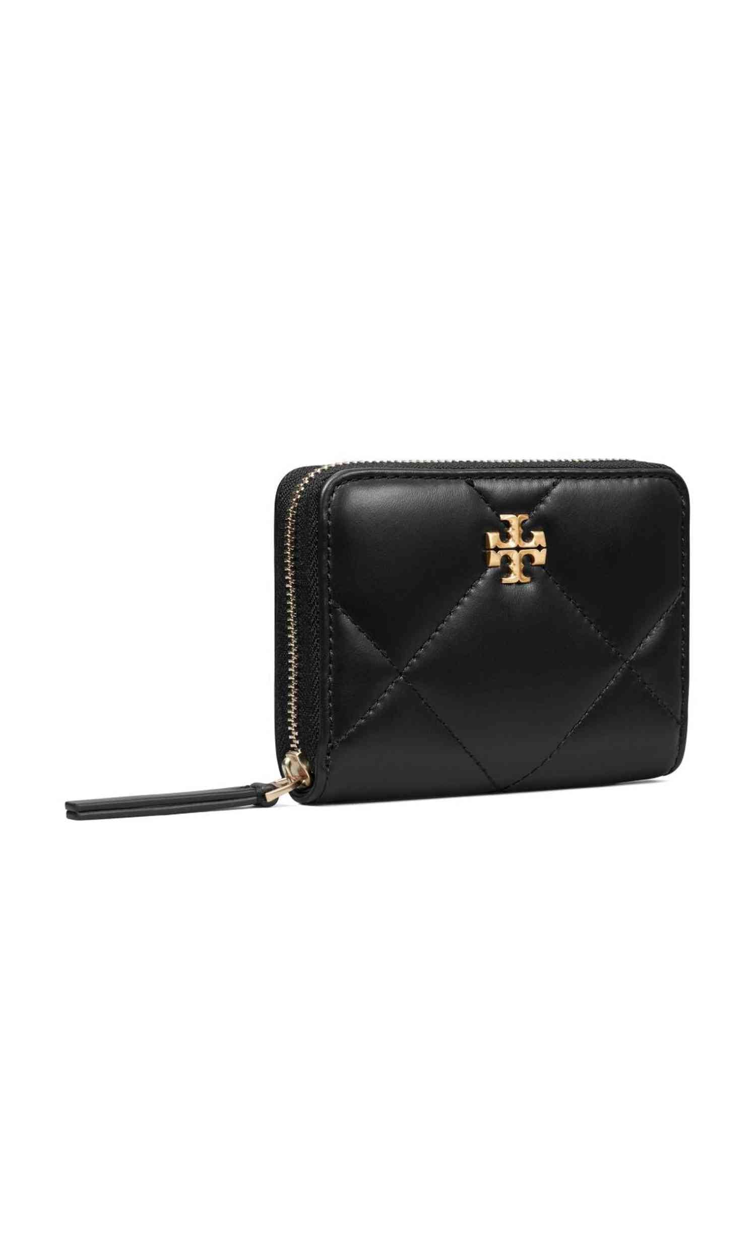Tory Burch Leather Kira Diamond Zipped Wallet Glam Steals