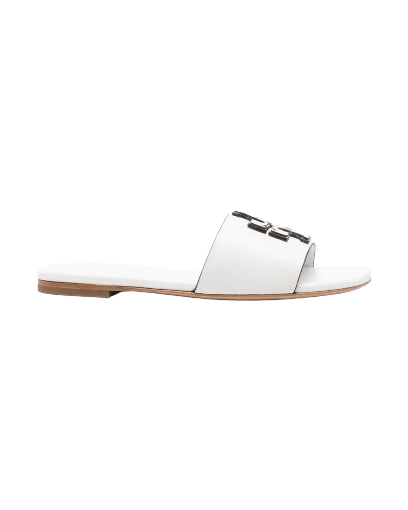 Tory Burch Logo Embossed Slides Glam Steals