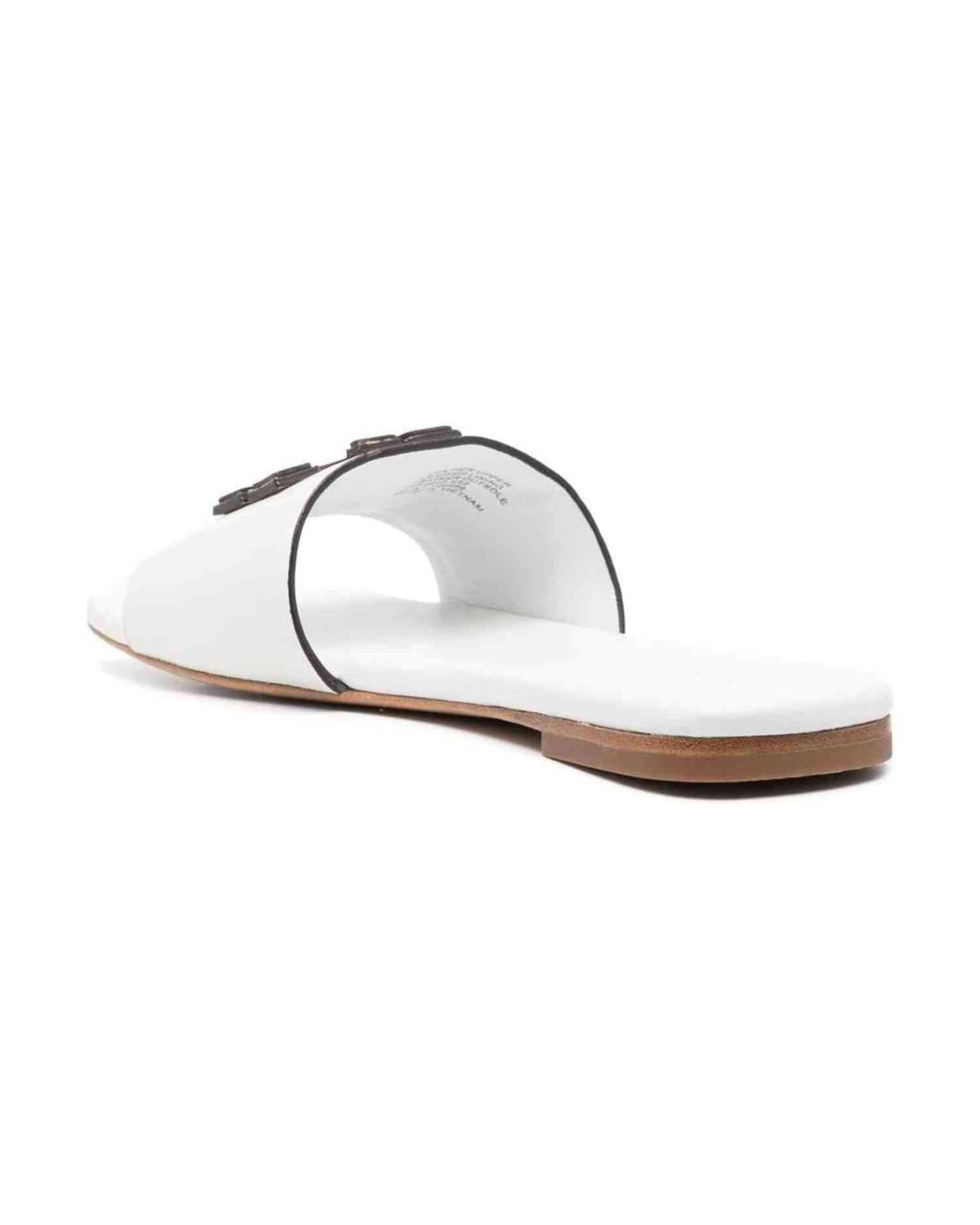 Tory Burch Logo Embossed Slides Glam Steals