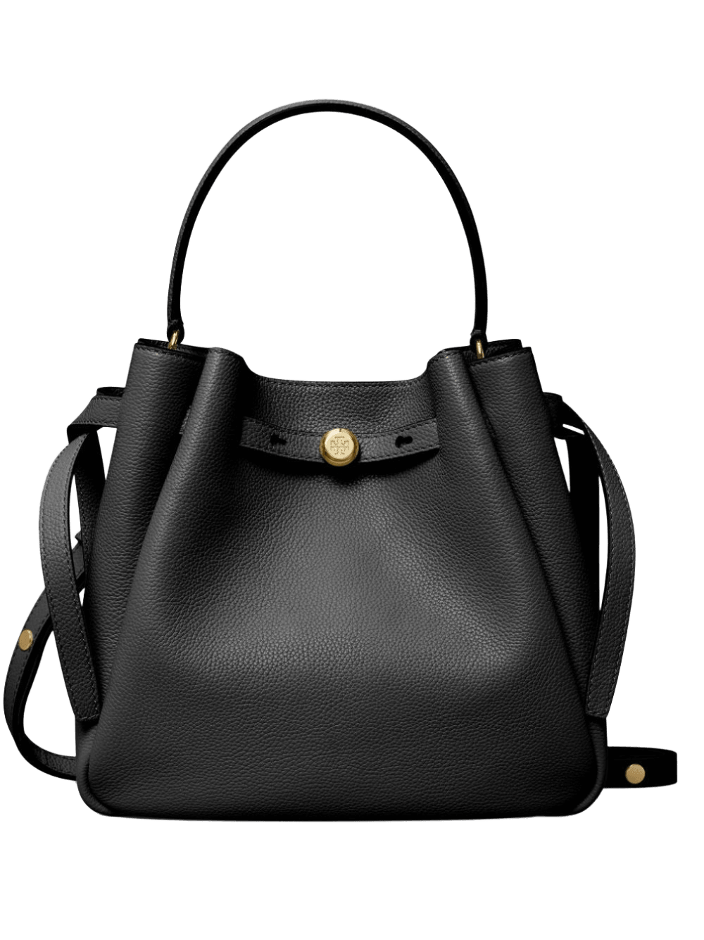 Tory Burch Romy Pebbled Bucket Bag Glam Steals