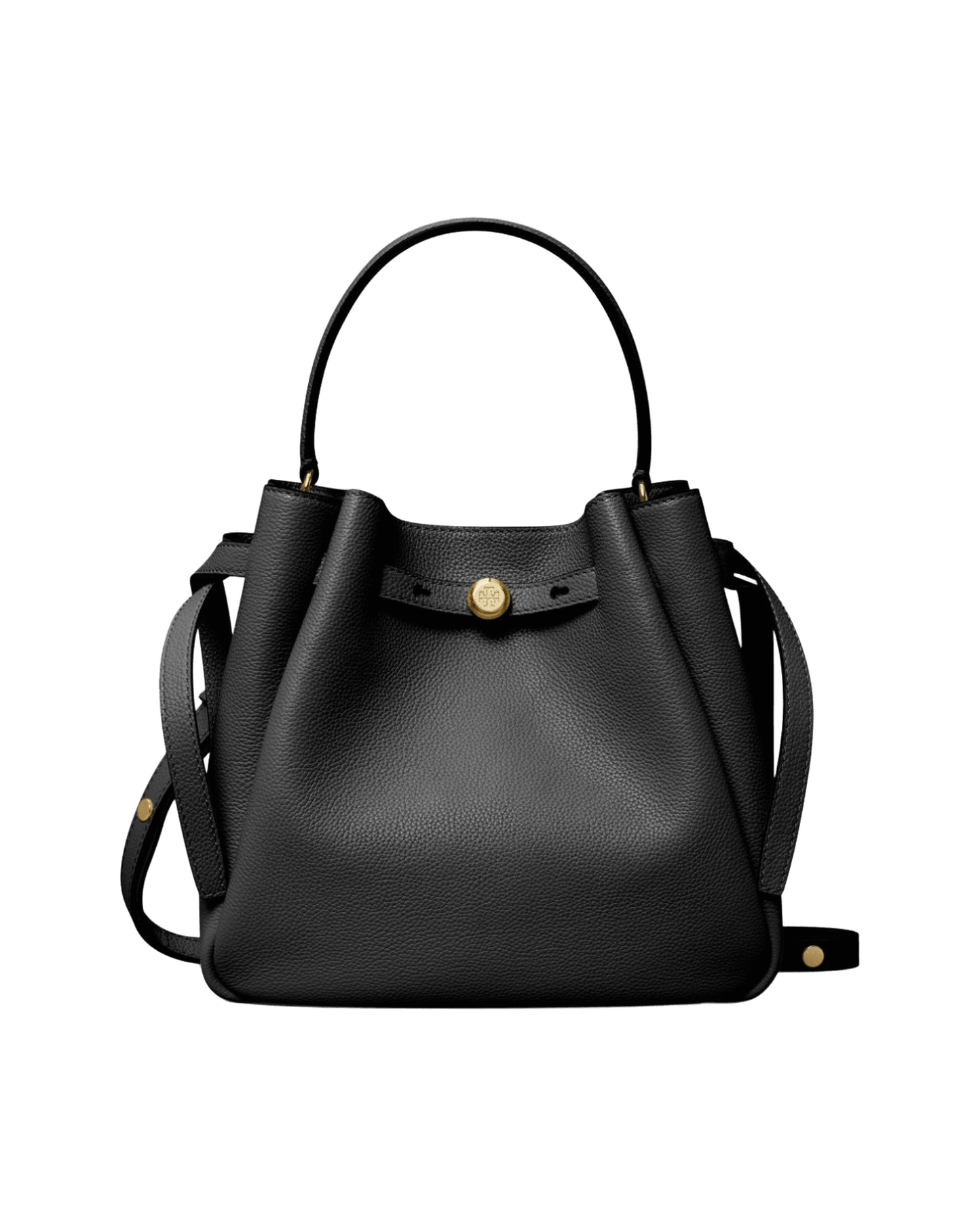 Tory Burch Romy Pebbled Bucket Bag Glam Steals
