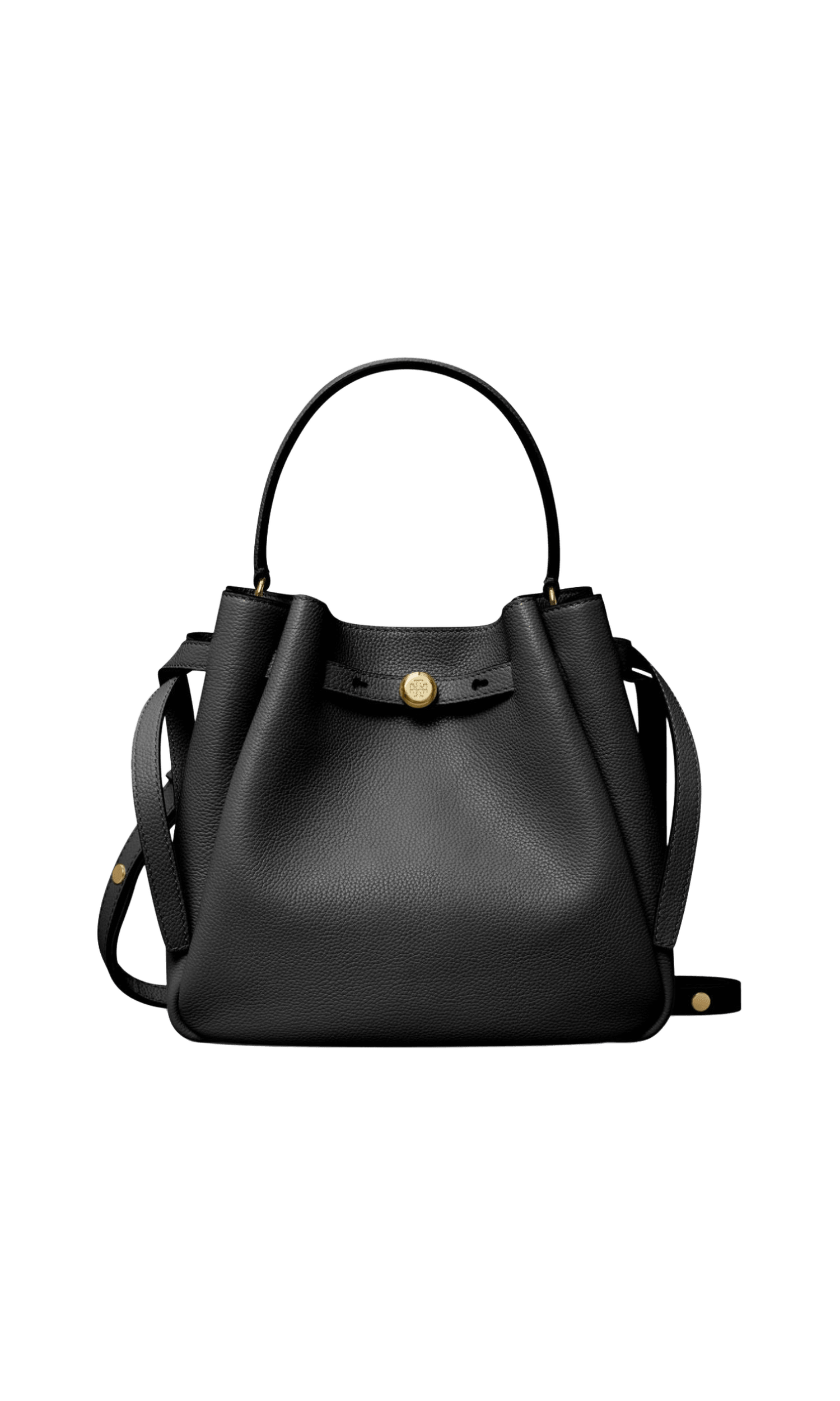 Tory Burch Romy Pebbled Bucket Bag Glam Steals