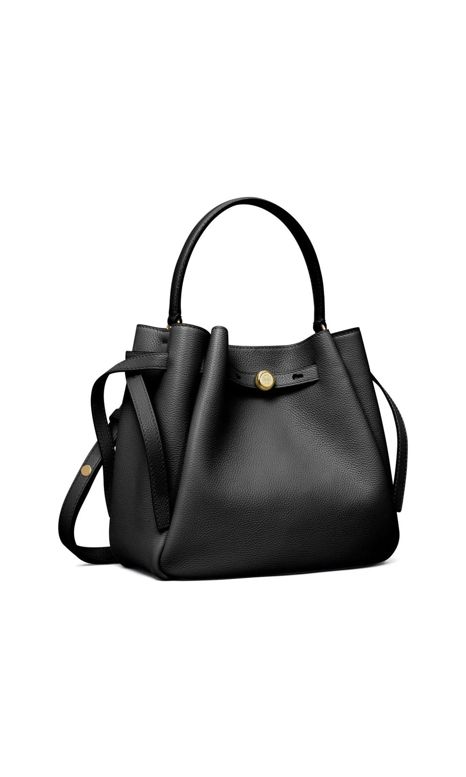 Tory Burch Romy Pebbled Bucket Bag Glam Steals
