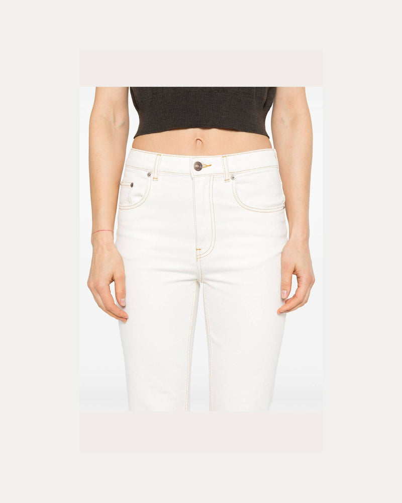 Tory Burch White Denim Jeans Glam Steals