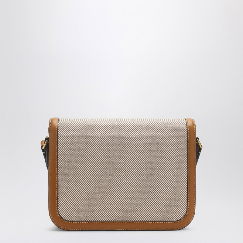 Valentino Beige Canvas Garavani 9to5 and Leather Bag Glam Steals