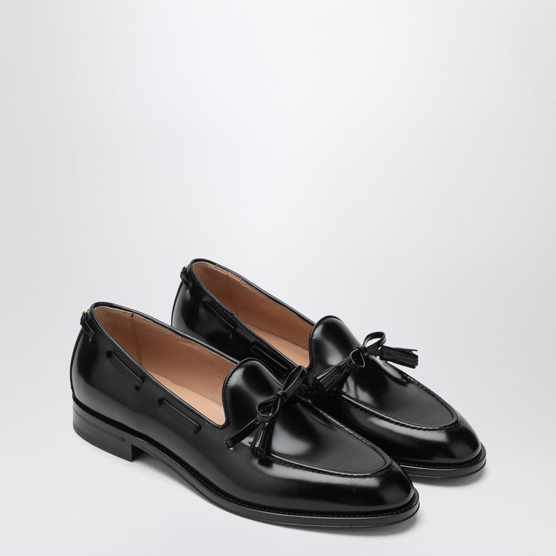 Valentino Black Garavani Bowshire Loafers in Glossy Calfskin Glam Steals
