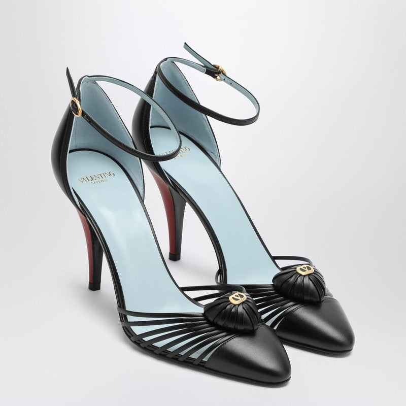 Valentino Black Garavani Décolleté Vg Sandals Royal Glam Steals