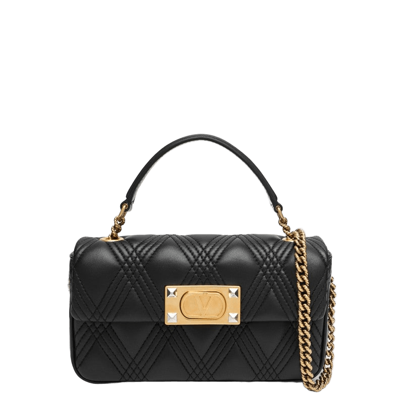 Valentino Black Garavani Small Shoulder Bag Quiltie 67 Glam Steals