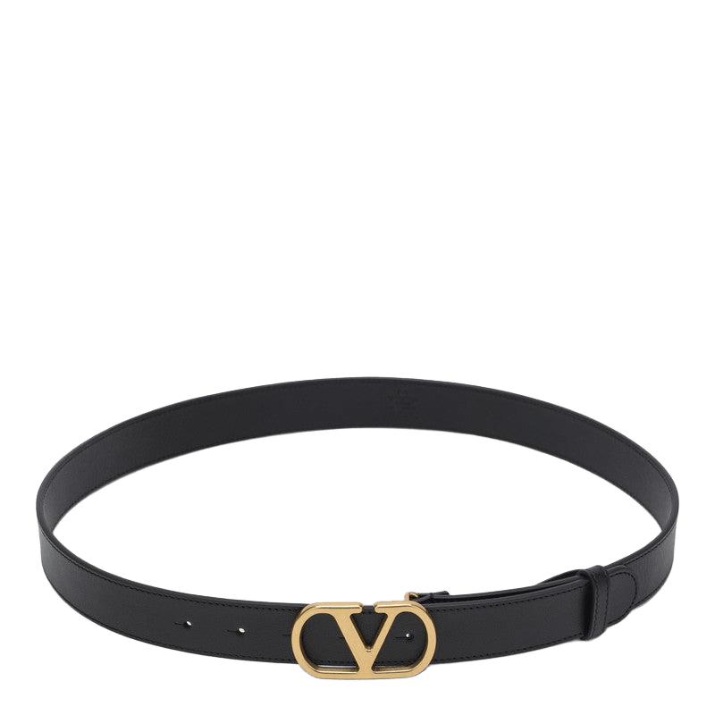 Valentino Black Garavani Vlogo Signature Belt Glam Steals