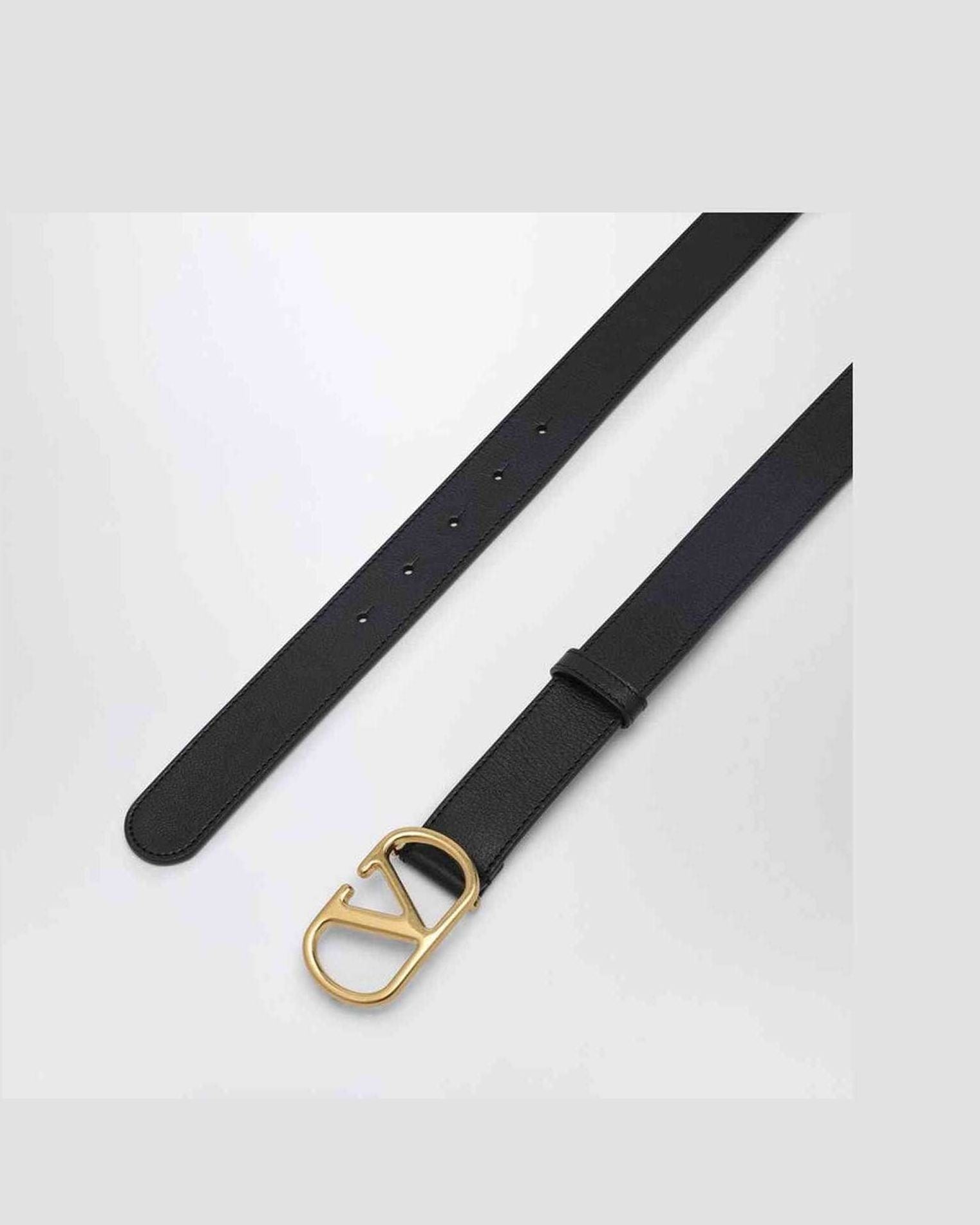 Valentino Black Garavani Vlogo Signature Belt Glam Steals
