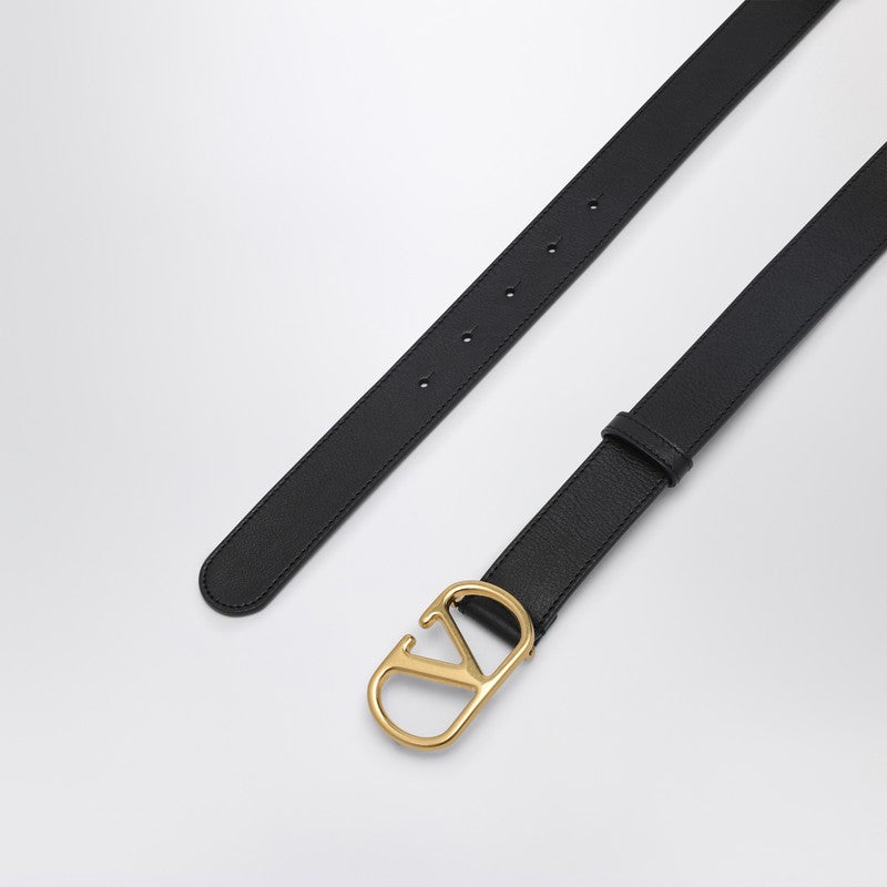 Valentino Black Garavani Vlogo Signature Belt Glam Steals