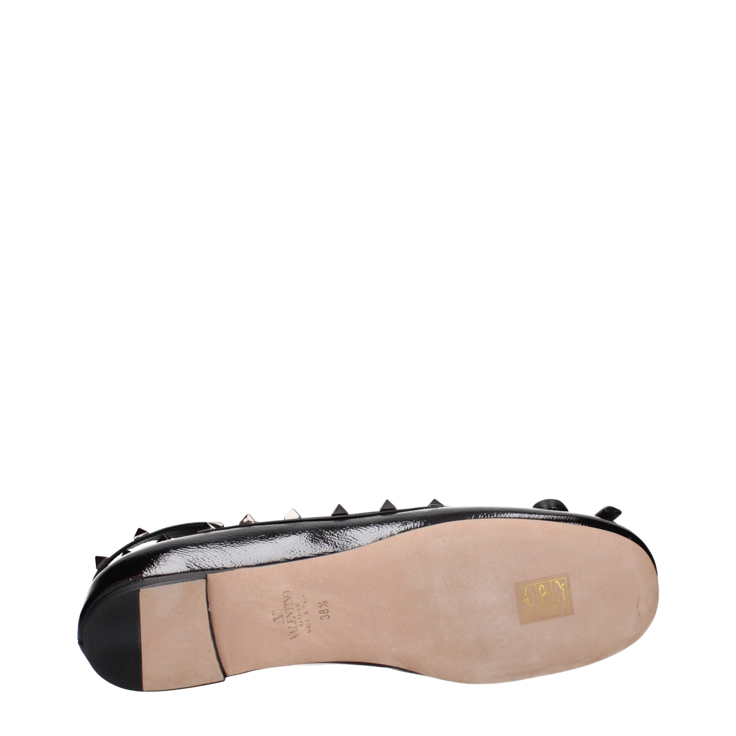 Valentino Black Leather Garavani Ballet Flats Glam Steals