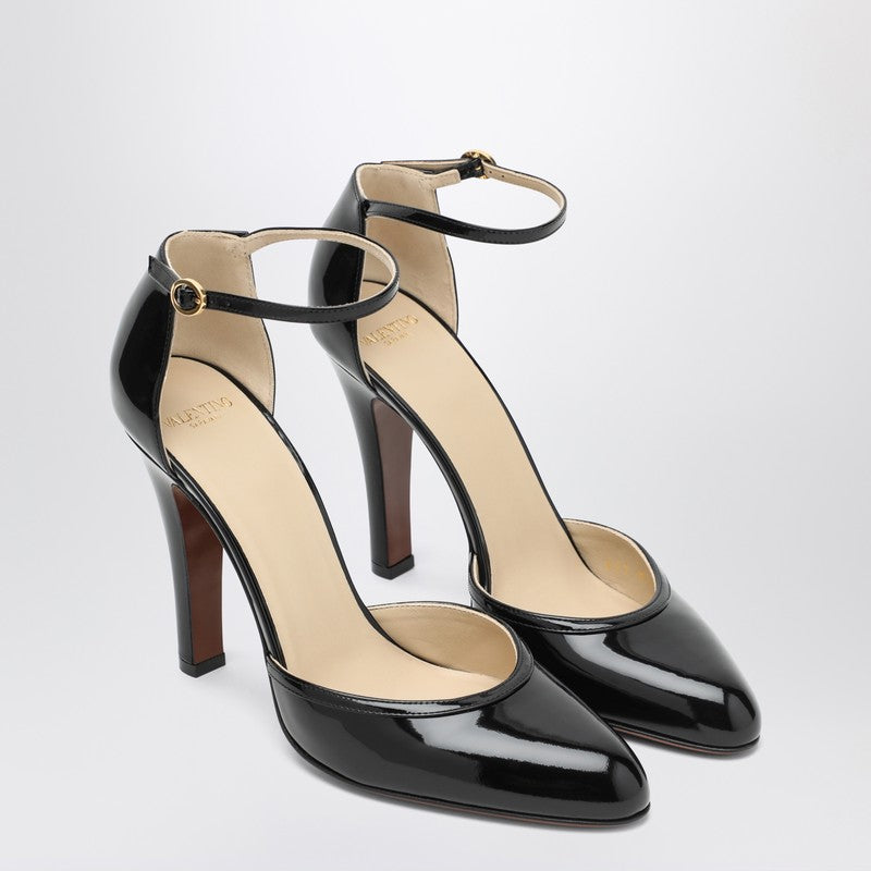Valentino Black Leather Garavani Hi Dolly Patent Pumps Glam Steals