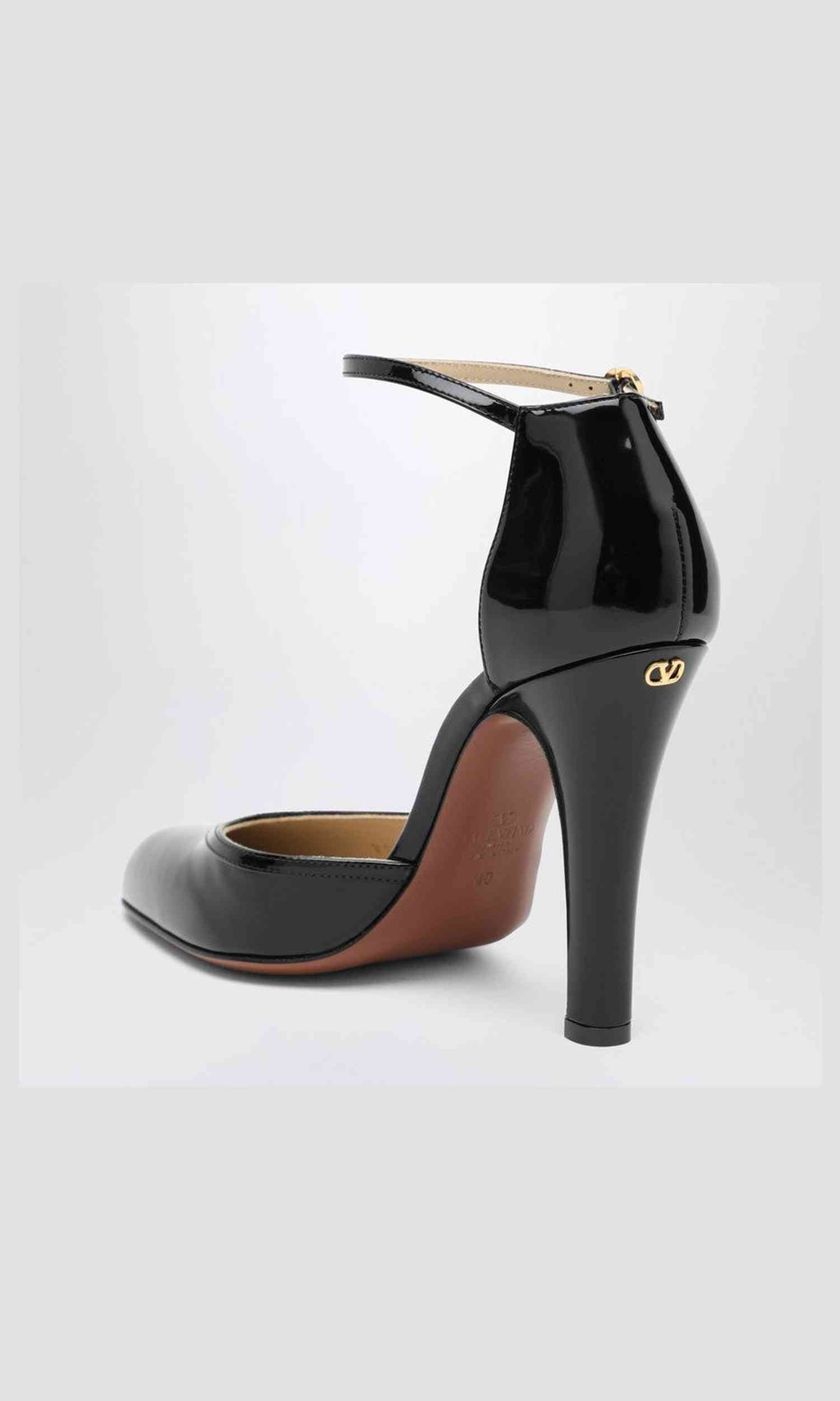 Valentino Black Leather Garavani Hi Dolly Patent Pumps Glam Steals