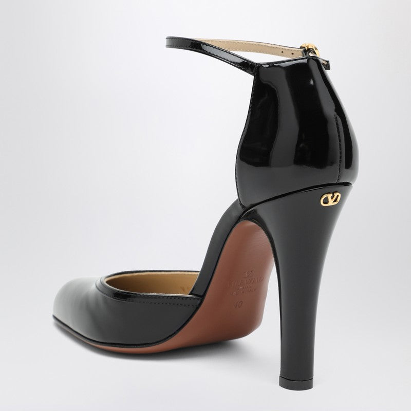 Valentino Black Leather Garavani Hi Dolly Patent Pumps Glam Steals