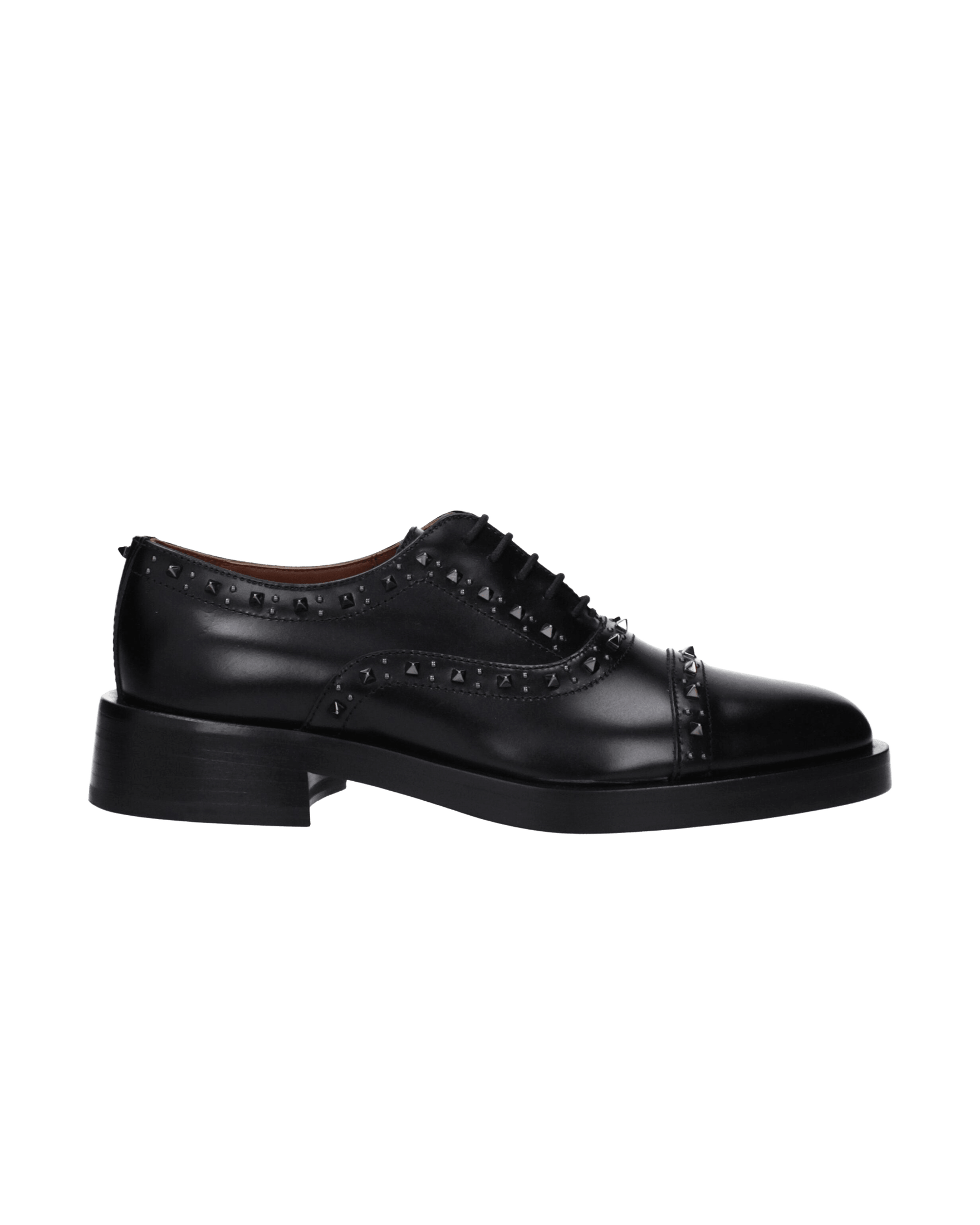 Valentino Black Leather Garavani Oxfords and Derbies Glam Steals