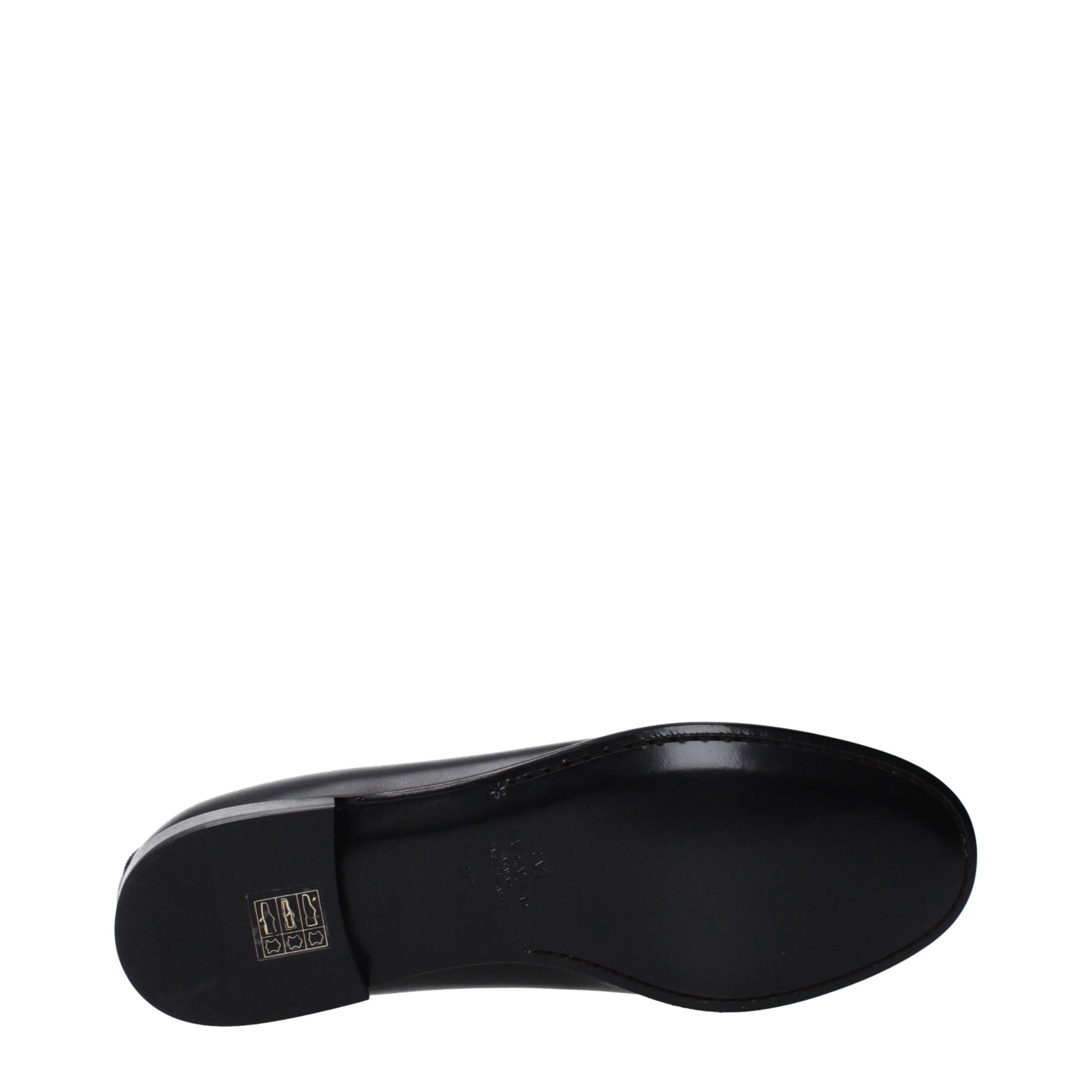 Valentino Black Leather Garavani Slip On Loafers Glam Steals