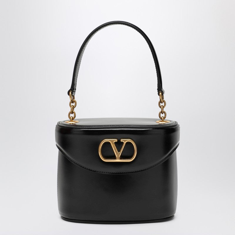 Valentino Black Leather Garavani Vanity Bag Glam Steals