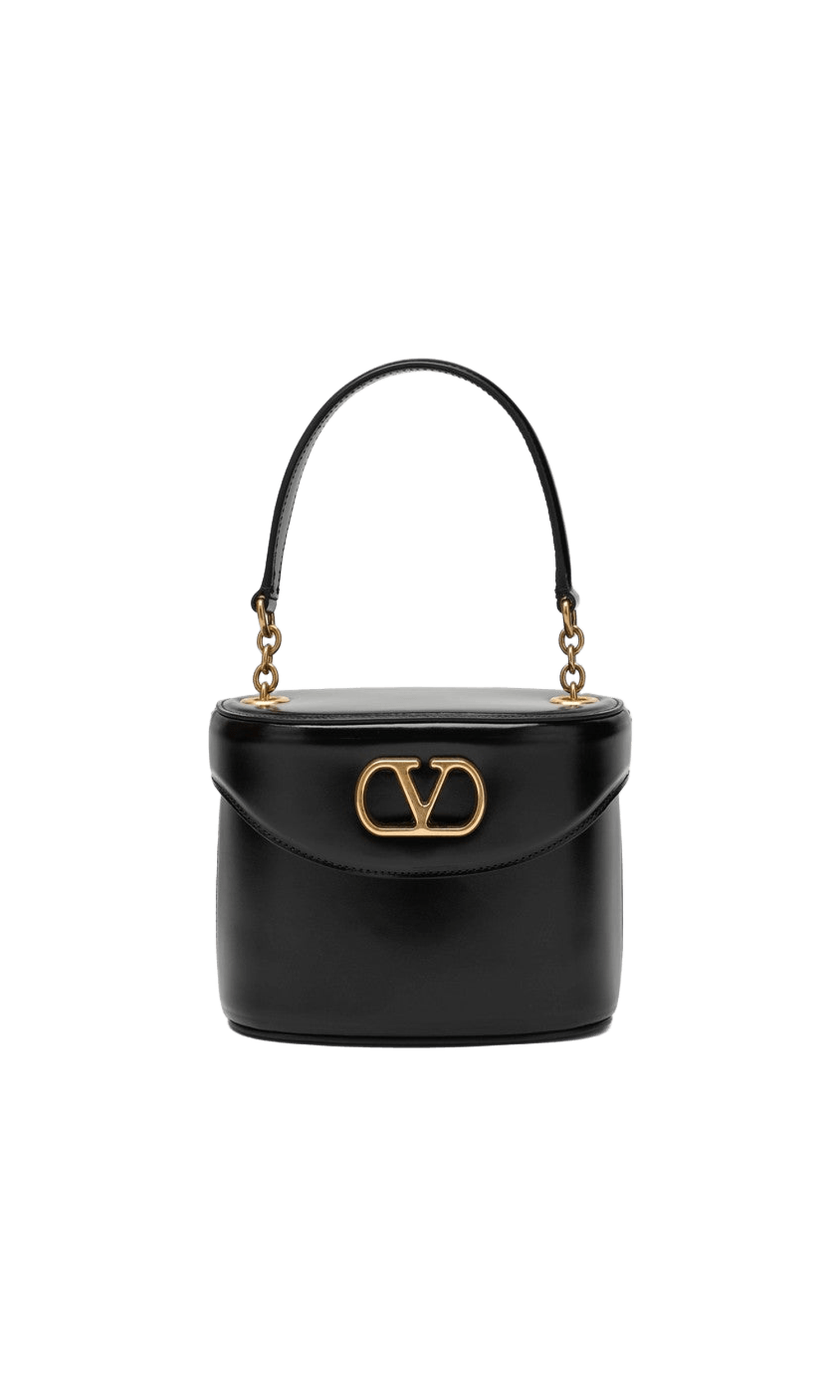 Valentino Black Leather Garavani Vanity Bag Glam Steals