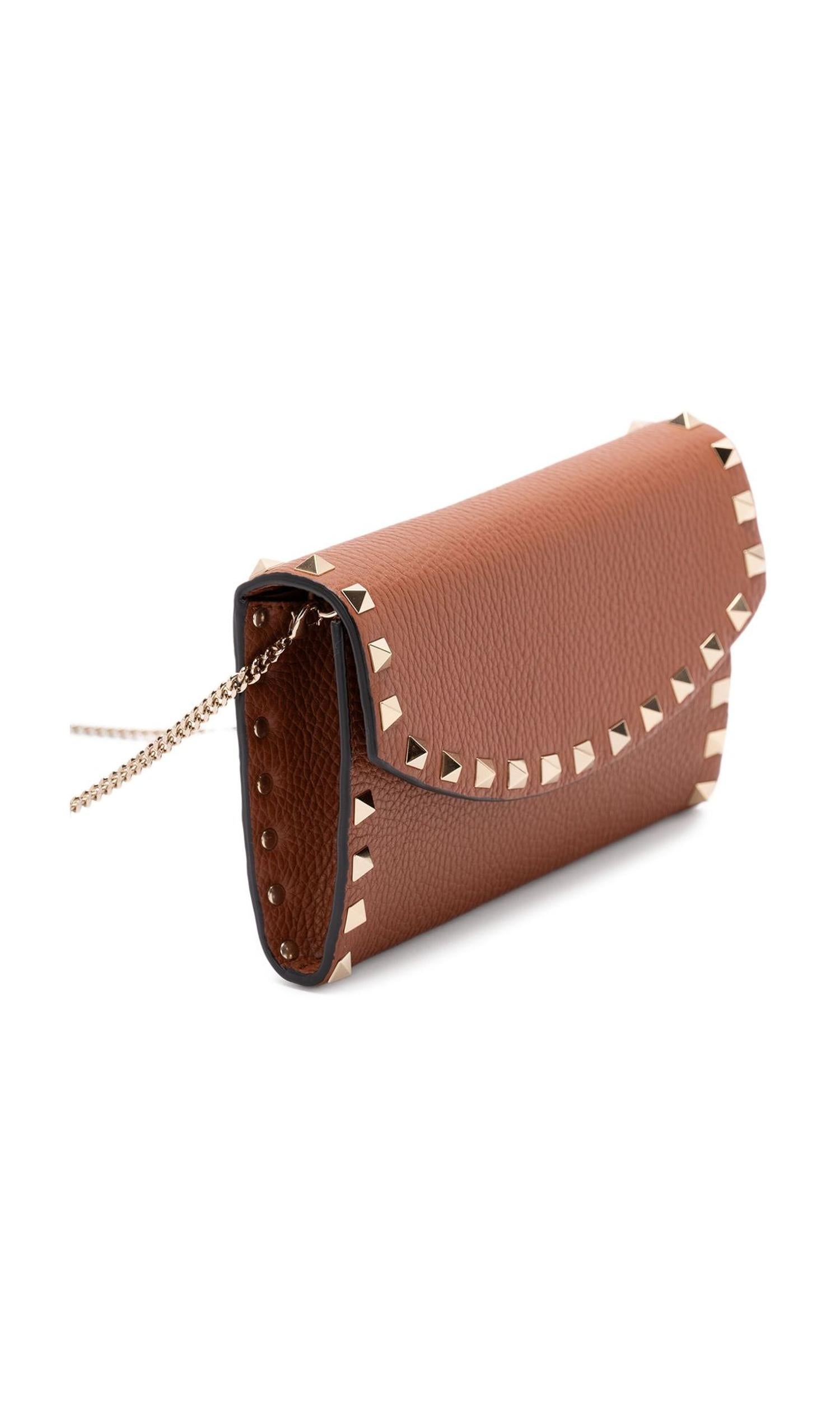 Valentino Brown Leather Garavani Bag Glam Steals