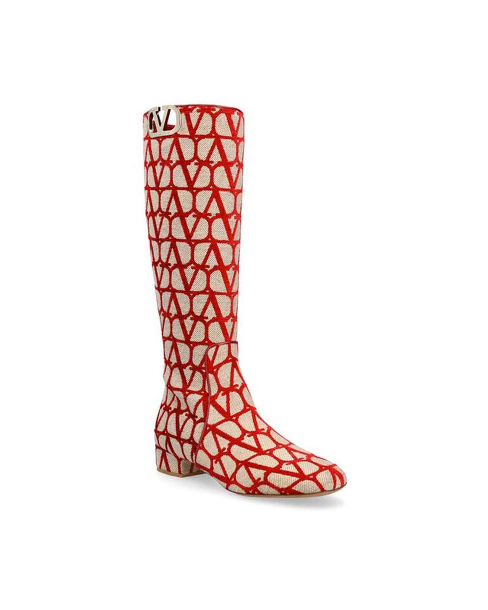 Valentino Canvas Garavani Logo Boots Glam Steals