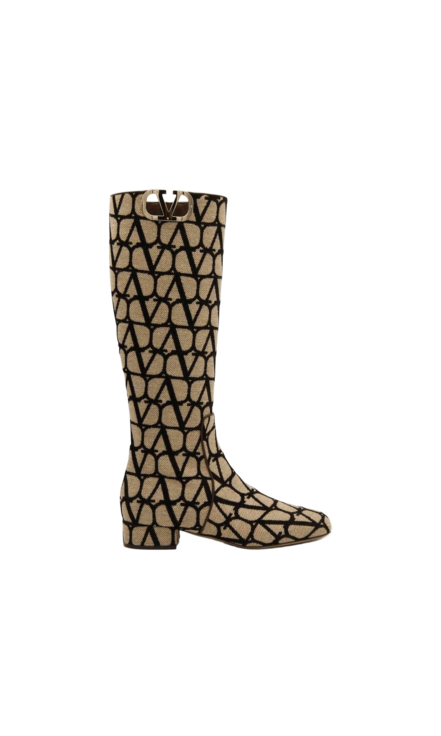 Valentino Canvas Garavani Logo Boots Glam Steals