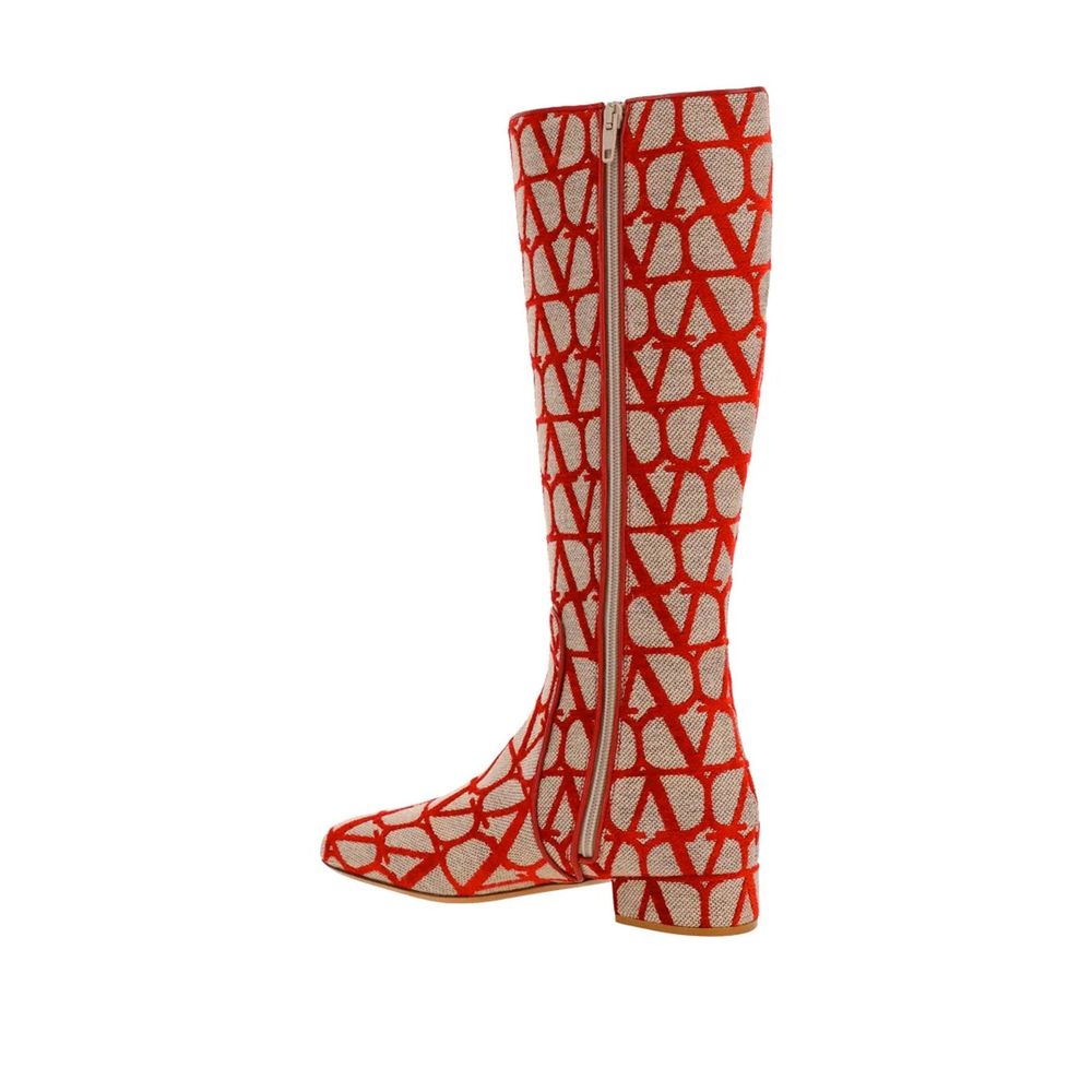 Valentino Canvas Garavani Logo Boots Glam Steals