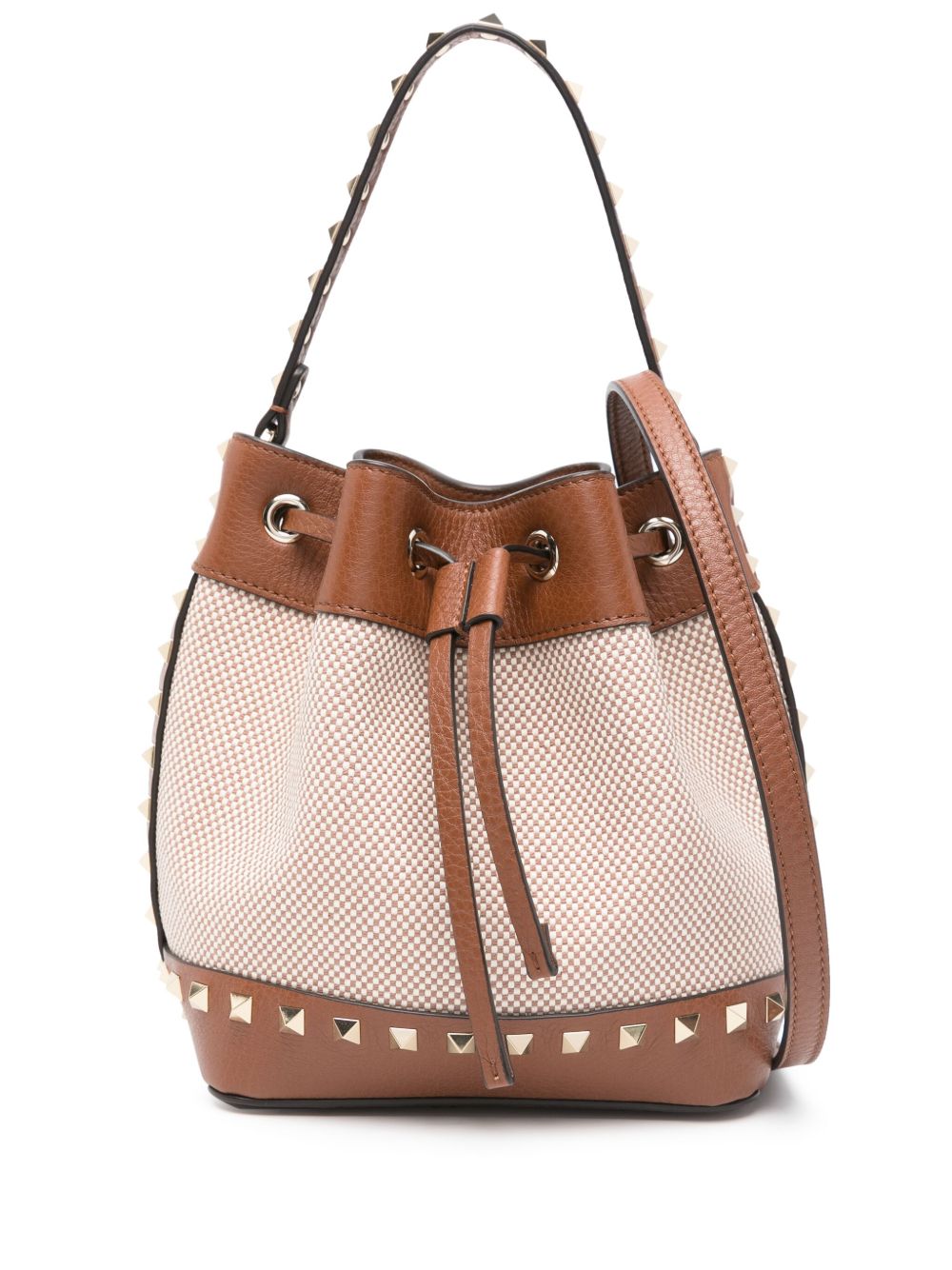 Valentino Canvas Garavani Rockstud Bucket Bag Glam Steals