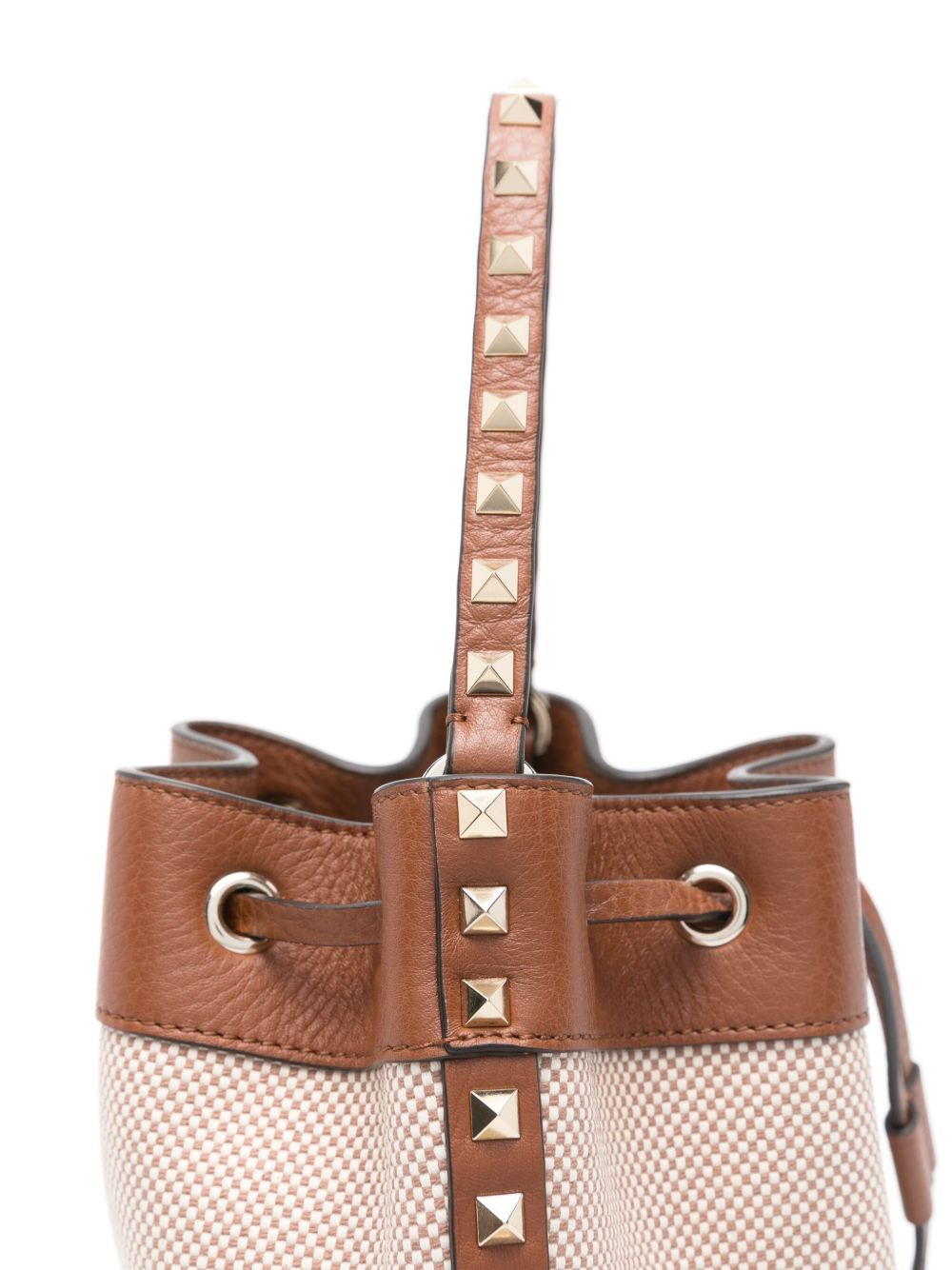 Valentino Canvas Garavani Rockstud Bucket Bag Glam Steals