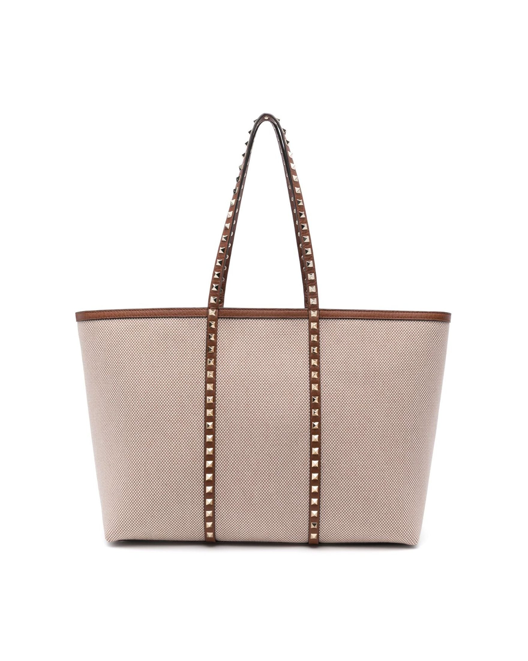 Valentino Canvas Garavani Rockstud Medium Tote Bag Glam Steals