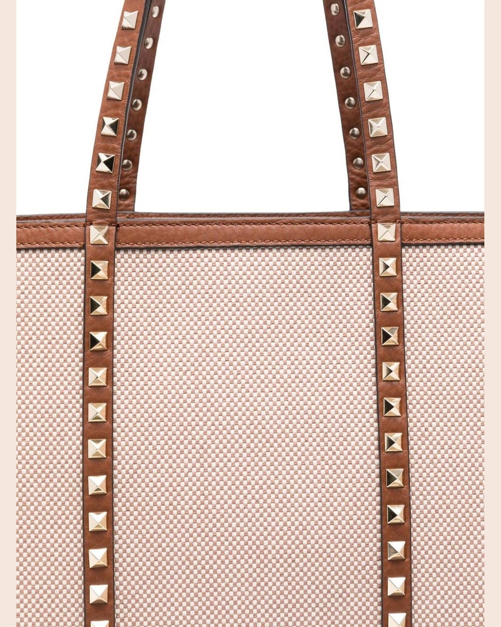 Valentino Canvas Garavani Rockstud Medium Tote Bag Glam Steals