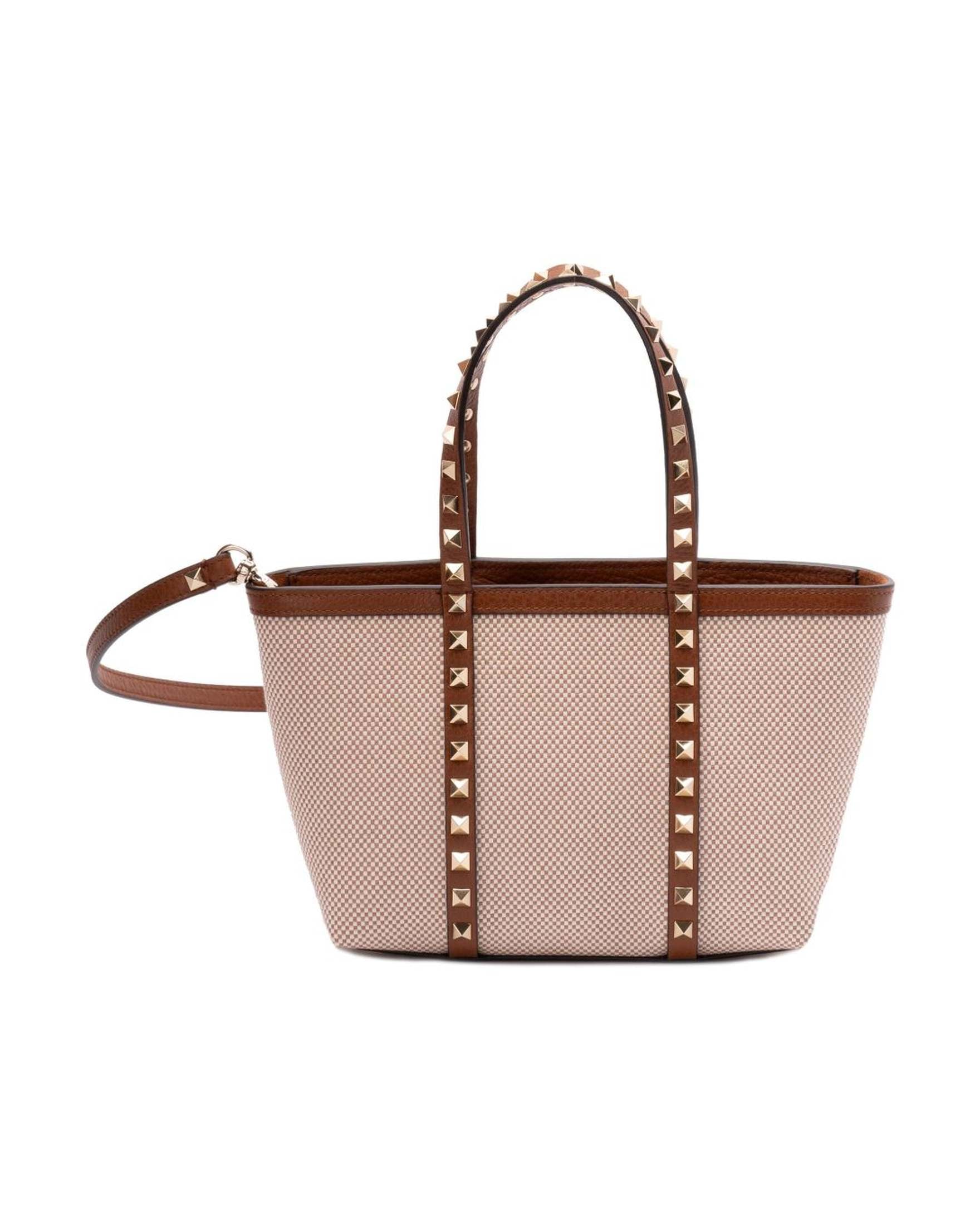 Valentino Canvas Garavani Rockstud Mini Tote Bag Glam Steals