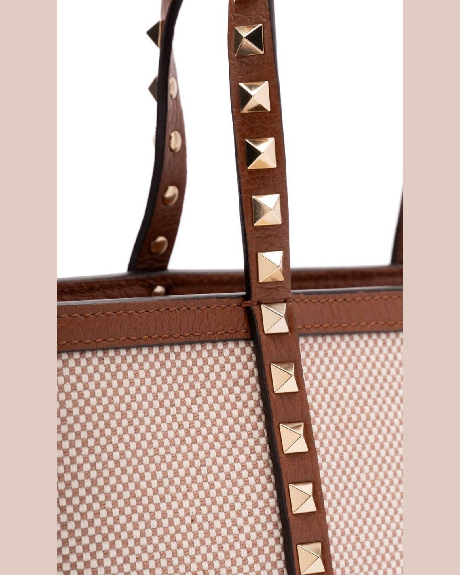 Valentino Canvas Garavani Rockstud Mini Tote Bag Glam Steals