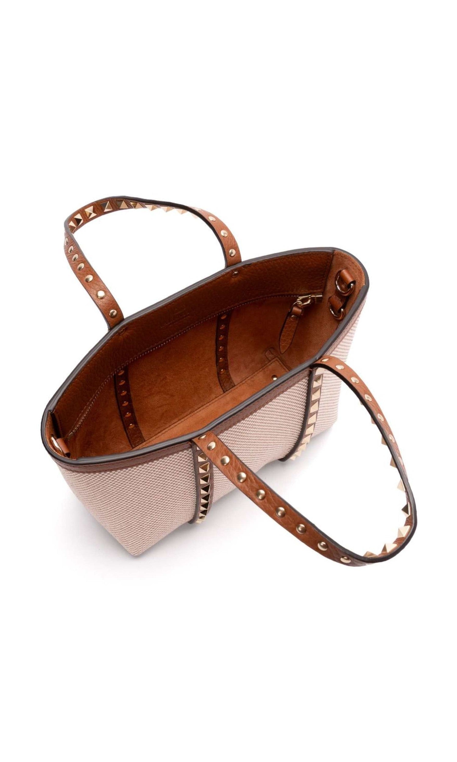 Valentino Canvas Garavani Rockstud Mini Tote Bag Glam Steals