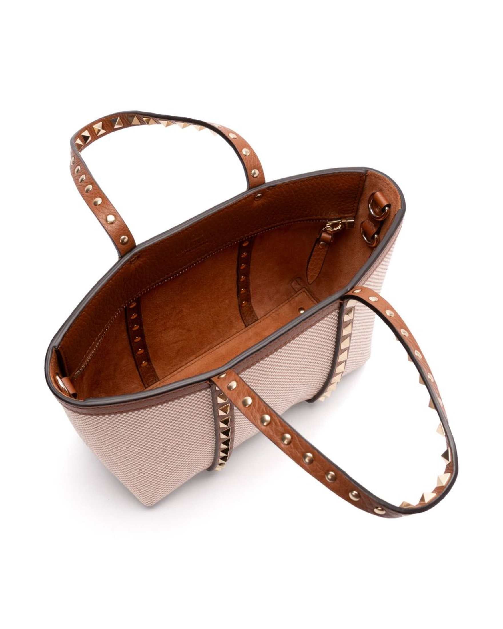 Valentino Canvas Garavani Rockstud Mini Tote Bag Glam Steals