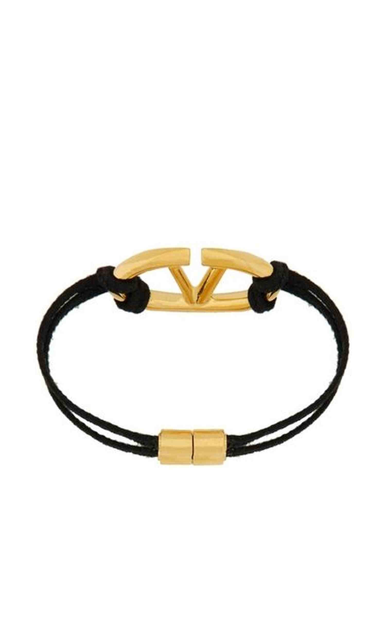 Valentino Cotton Garavani V Logo Bracelet Glam Steals