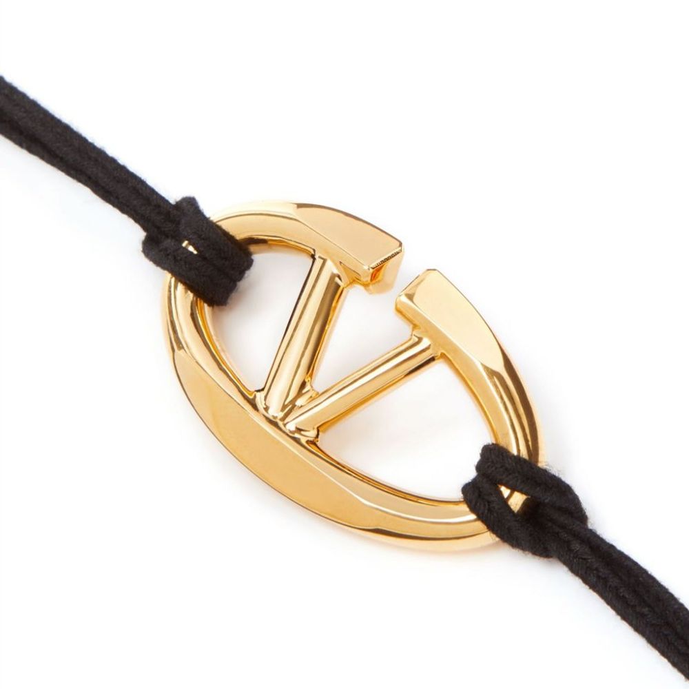 Valentino Cotton Garavani V Logo Bracelet Glam Steals