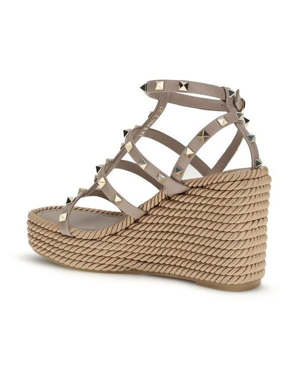 Valentino Garavani Beige Calf Leather Bos Taurus Espadrilles Glam Steals