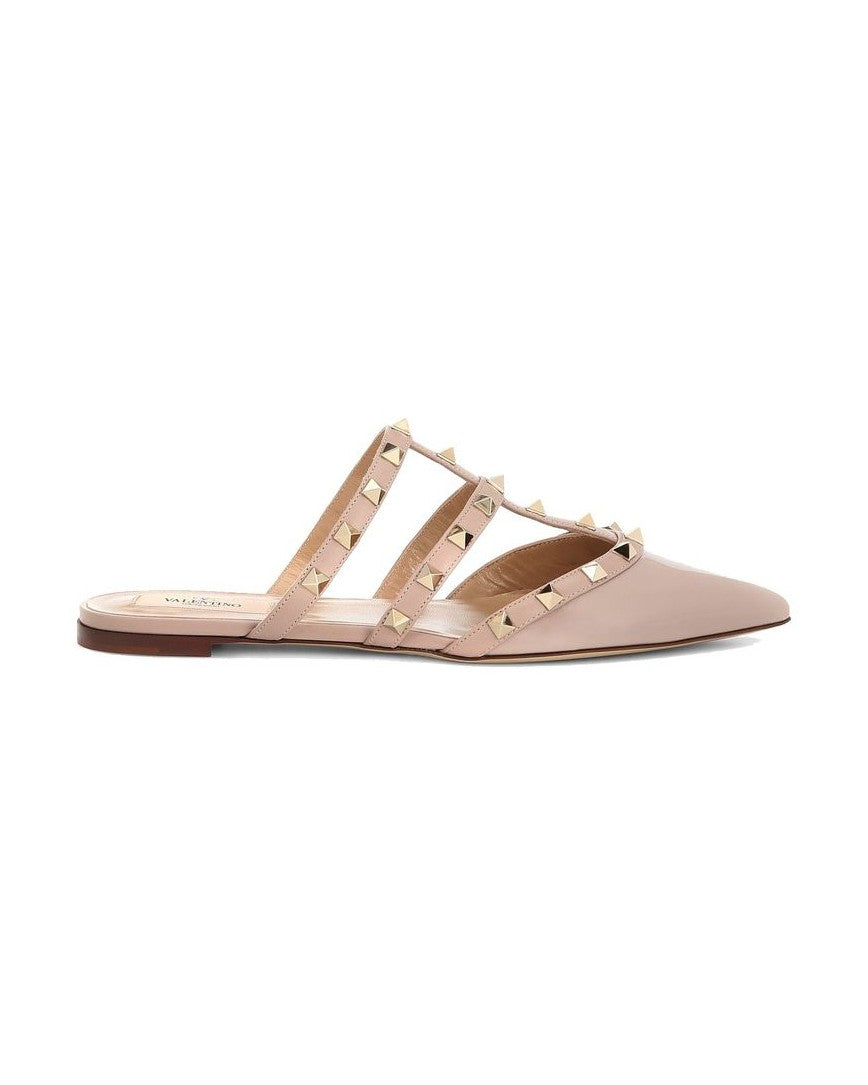 Valentino Garavani Beige Calfskin Ballet Flats Glam Steals