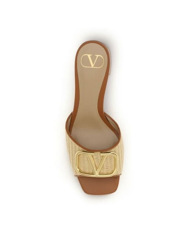 Valentino Garavani Beige Leather Calf Bos Taurus Platform Sandals 