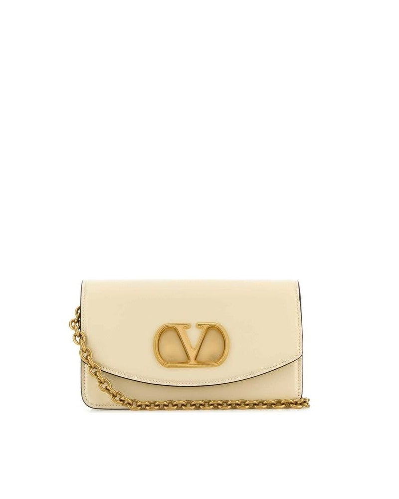 Valentino Garavani Beige Leather Clutch Bag Glam Steals