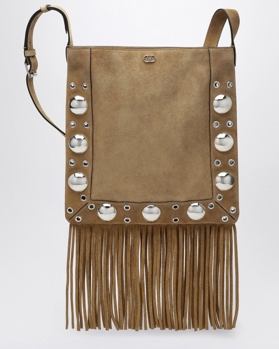 Valentino Garavani Beige Suede Nellcôte Bag Glam Steals