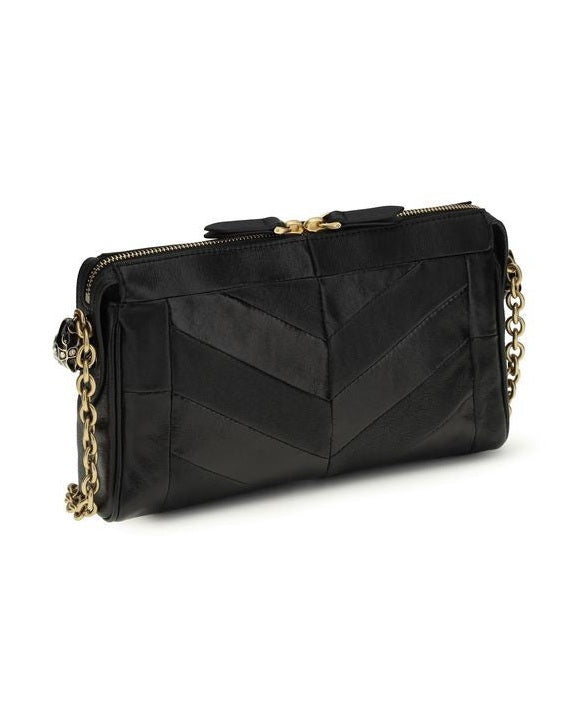 Valentino Garavani Black Calf Leather Bos Taurus Shoulder Bag Glam Steals