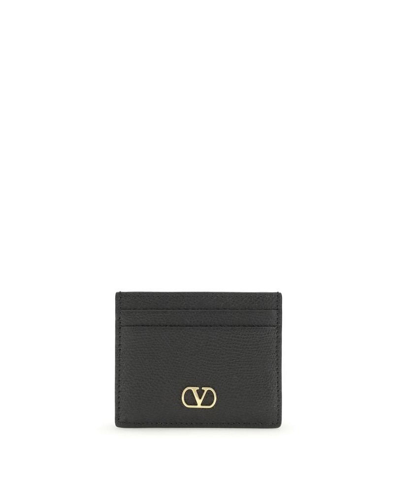 Valentino Garavani Black Calf Leather Bos Taurus Wallet 