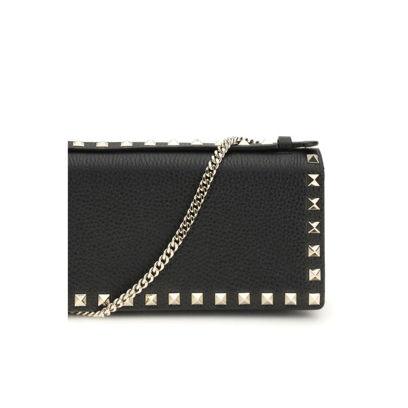 Valentino Garavani Black Calf Leather Bos Taurus Wallet Glam Steals